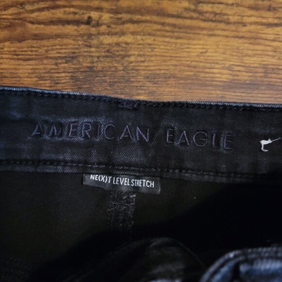 American Eagle Jeans 6 R Jegging Highest Rise Next Level Stretch Black Wash - Picture 4 of 12